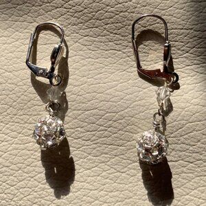 Monet sterling crystal earrings